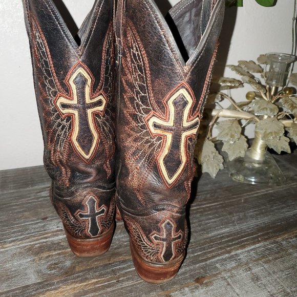 Retro 70s Western PECOS BILL Boot  Party Dance Women Sz 7.5 -8 Brown Logo NICE - Picture 9 of 11